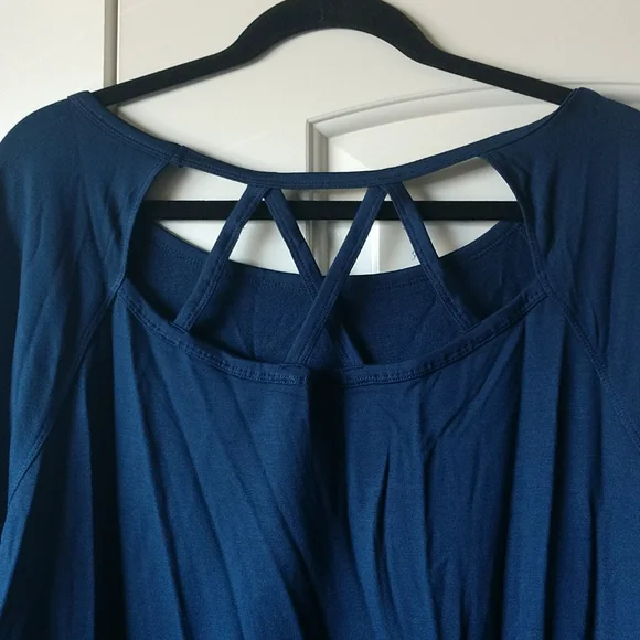 BLACK, not blue, Avia long sleeve yoga top xxl/ 2xg (20) BLACK - Picture 5 of 8